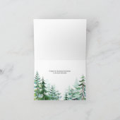 ウッドランドフォレストOh男の子の赤ちゃんシャワー折り畳み サンキューカード (内部)