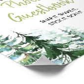 ウッドランドフォレストOh Boy Baby Showerフォトゲストブック ポスター (角)