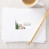 ウッドランドフォレストOh Boy Baby Shower Address ラベル (インサイチュ)