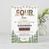 ウッドランドフォーエバーワイルド誕生日 招待状 (スタンド正面)