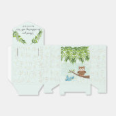 ウッドランドフクロウとバードベイビーシャワーお願いボックス フェイバーボックス (折り畳みなし)