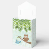 ウッドランドフクロウとバードベイビーシャワーお願いボックス フェイバーボックス (オープン)