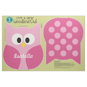 ウッドランドフクロウぬいぐるみパーソナライズされた動物 ファブリック