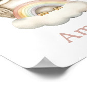 ウッドランドフクロウオンアボホレインボー子供部屋壁 ポスター (角)