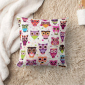 ウッドランドフクロウフォレストフーットナイトソファ装飾用クッション クッション (ブランケット)