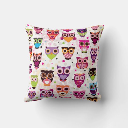 ウッドランドフクロウフォレストフーットナイトソファ装飾用クッション クッション (裏面)