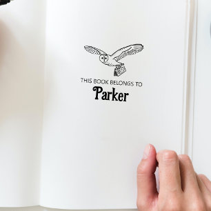 ウッドランドフクロウベビーブックスタンプ ラバースタンプ