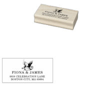 ウッドランドフクロウ差出人住所 ラバースタンプ (押印)