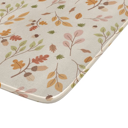 ウッドランドフクロウ秋テーマニュートラルバックグラウンド カッティングボード (角)