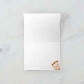 ウッドランドフクロウ赤ちゃんシャワーありがとうご注意 サンキューカード (内部)