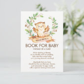 ウッドランドフクロウ赤ちゃんシャワーベビー用ブック 招待状 (スタンド正面)