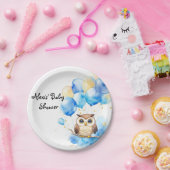 ウッドランドフクロウ赤ちゃんシャワー ペーパープレート (パーティー)