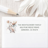 ウッドランドフクロムクリスマス差出人住所 ラベル (インサイチュ)