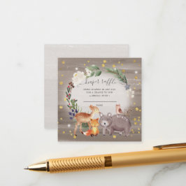 ウッドランドフレンズスパークルオムツラッフルチケット エンクロージャーカード