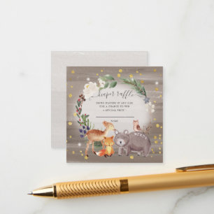 ウッドランドフレンズスパークルオムツラッフルチケット エンクロージャーカード