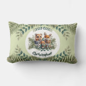 ウッドランドフレンズパーソナライズされた子供枕 ランバークッション (正面)