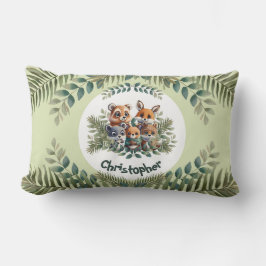ウッドランドフレンズパーソナライズされた子供枕 ランバークッション