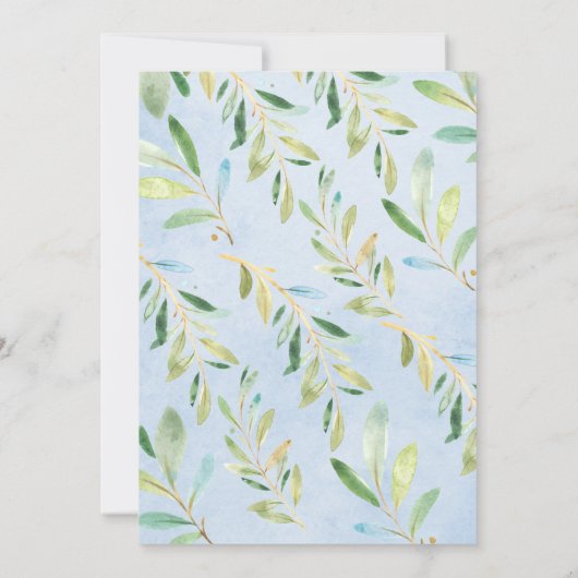 ウッドランドフレンズボーイズベビーシャワー招待状 招待状 (裏面)