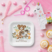 ウッドランドフレンズボーイズベビーシャワー紙プレート ペーパープレート (パーティー)