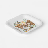 ウッドランドフレンズボーイズベビーシャワー紙プレート ペーパープレート (傾斜あり)