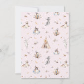 ウッドランドフレンズワイルドワンガールズ第1回誕生日インビット 招待状 (裏面)