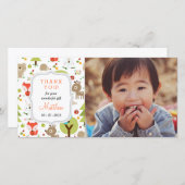 ウッドランドフレンズ写真アニー大事な行事ありがとう サンキューカード (正面/裏面)