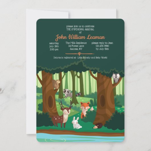 ウッドランドフレンズ招待状 招待状 (正面)