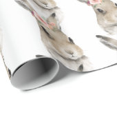 ウッドランドフレンズ水彩フローラ鹿かわいい ラッピングペーパー (ロールコーナー)