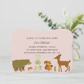 ウッドランドフレンズ誕生日招待状 招待状 (スタンド正面)