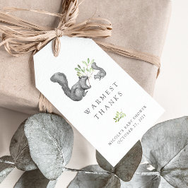 ウッドランドフレンズ赤ちゃんシャワーメッセージカード ギフトタグ