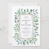 ウッドランドフレーム 招待状 (正面)
