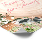 ウッドランドフローラウッドスライスありがとうござ来う ポスター (角)