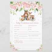 ウッドランドフローラベビー予測とアドバイスシャワー (正面/裏面)