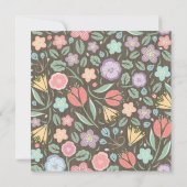 ウッドランドフローラリースベビーシャワー招待状II 招待状 (裏面)