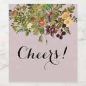 ウッドランドフローラワインラベル付赤面 ワインラベル (シングルラベル)