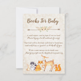 ウッドランドブックリクエストカード、ベビー書類 招待状