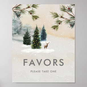 ウッドランドブライダルシャワーがポスターのサインを引き立てる ポスター