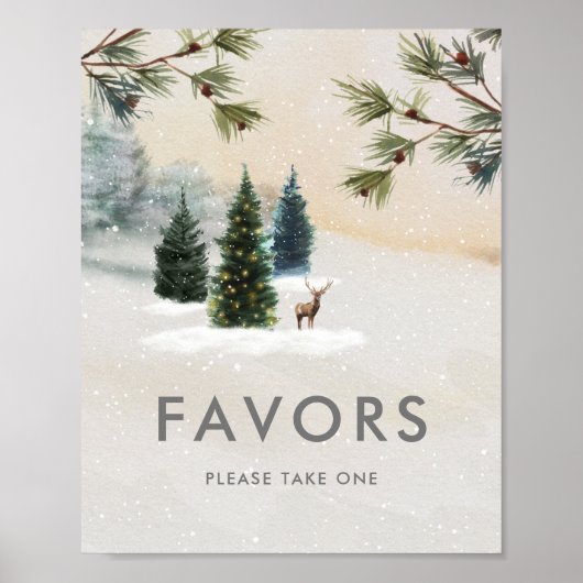 ウッドランドブライダルシャワーがポスターのサインを引き立てる ポスター (正面)