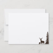 ウッドランドブラウンクラフト カスタマイズ ウェディング RSVP カード (裏面)