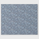 ウッドランドブルーキツネウサギ動物の森パターン ラッピングペーパー (フラット)