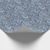 ウッドランドブルーキツネウサギ動物の森パターン ラッピングペーパー (角)