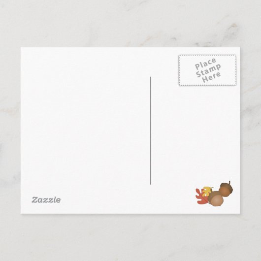 ウッドランドブルージェイ招待状はがき インビテーションポストカード (裏面)