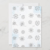 ウッドランドブルートラック ウィンターオンデーランド 誕生日 招待状 (裏面)