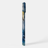 ウッドランドブルーバードの幻想的な森 iPhoneケース (右側面)