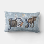 ウッドランドブルーベアームースJOYスノーフレーク ランバークッション (裏面)