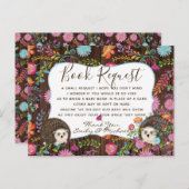 ウッドランドヘッジホッグブックリクエスト詩4赤ちゃんシャワー ポストカード (正面/裏面)