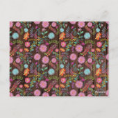 ウッドランドヘッジホッグブックリクエスト詩4赤ちゃんシャワー ポストカード (裏面)