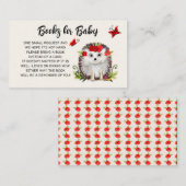 ウッドランドヘッジホッグベビーバラ秋シャワー用ブック エンクロージャーカード (正面/裏面)