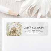 ウッドランドヘッジホッグ |フォレスト差出人住所ラベル ラベル (インサイチュ)