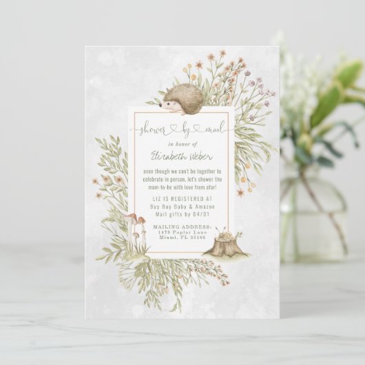 ウッドランドヘッジホッグ |メールで森の赤ちゃんシャワー (スタンド正面)